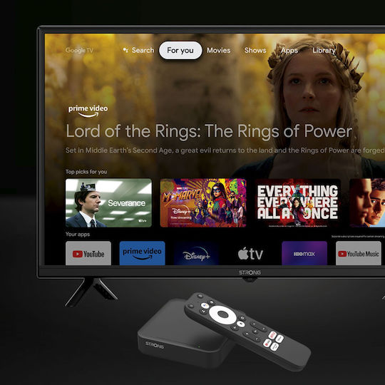 Strong TV-Box LEAP-S3 4K UHD mit WiFi 2GB RAM und 16GB Speicherplatz mit Betriebssystem Android 11.0 und Google Assistant