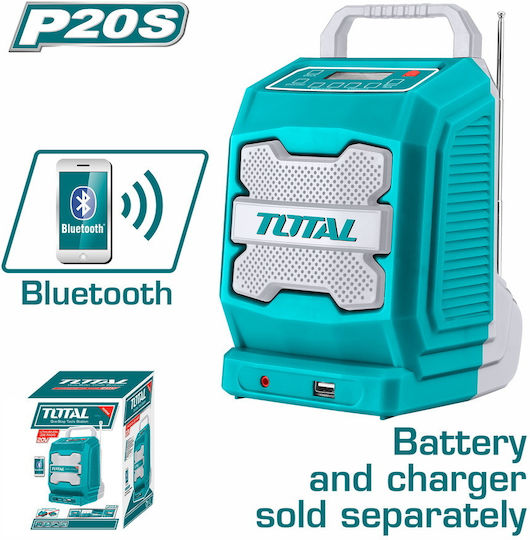 Total TJRLI2001 Επιτραπέζιο Ραδιόφωνο Μπαταρίας με USB Μπλε