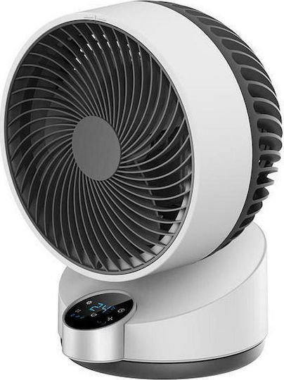 Eurolamp Επιτραπέζιος Ανεμιστήρας 50W Διαμέτρου 20cm με Τηλεχειριστήριο Λευκός
