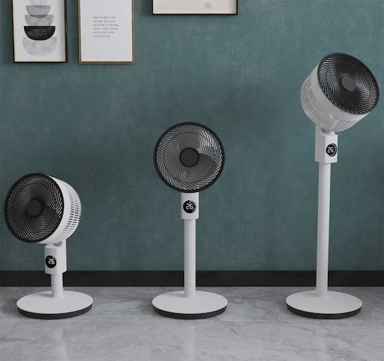 Meaco SEFTE10PS-EU Pedestal Fan 26W 10cm Diameter With Remote Control White