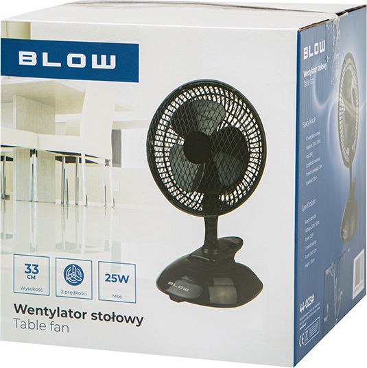 Blow Fan With Clip 25W Fan Diameter 15.24cm Black