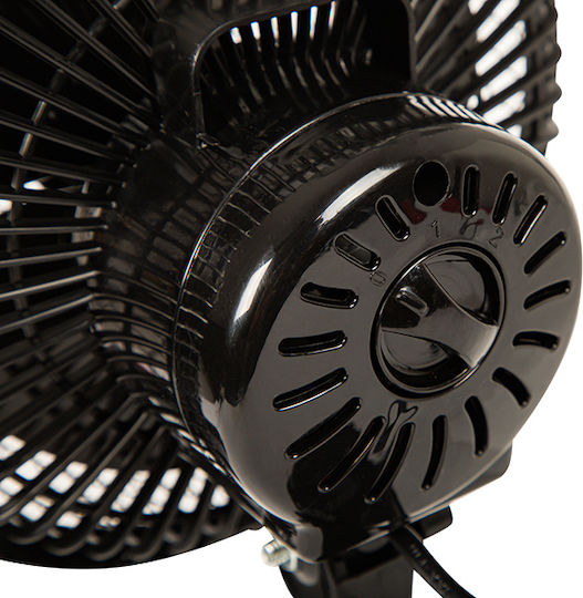 Blow Fan With Clip 25W Fan Diameter 15.24cm Black