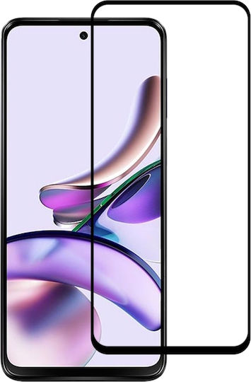 0.3mm Full Glue Full Face Tempered Glass Μαύρο (Motorola Moto G13)