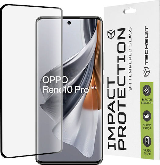 Techsuit 111d Adeziv complet Full Face Tempered Glass Negru (Oppo Reno10 Pro) KF2314872