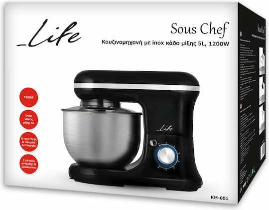 Life Sous Chef Стенд миксер 1200W с Неръждаема Купа 5лт