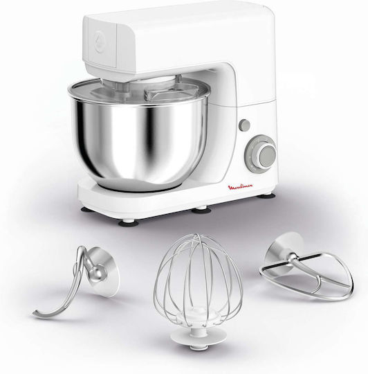 Moulinex Mastercher Essential Küchenmaschine 800W mit Rostfreiem Schüssel 4,8lt