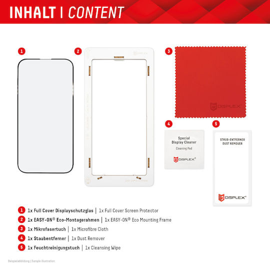 Displex Real Glass 0.33mm Full Face Tempered Glass Black (iPhone 15)