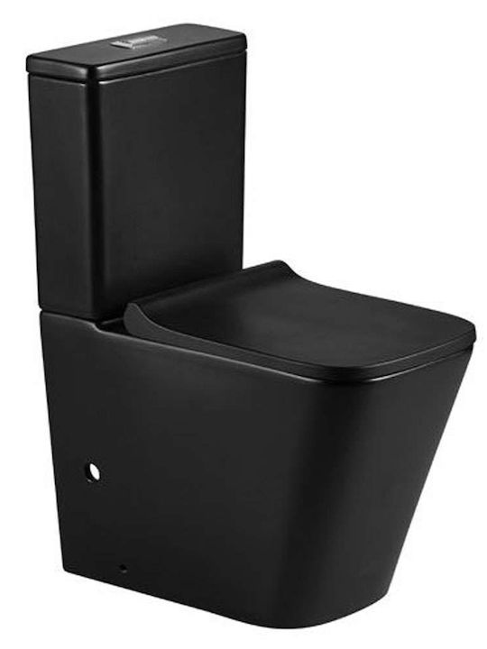 Karag Ios Capace WC Slim Închidere Lentă Plastic 40x34cm Negru Mat Karag Ios Capace WC Slim Închidere Lentă Plastic 40x34cm Negru Mat