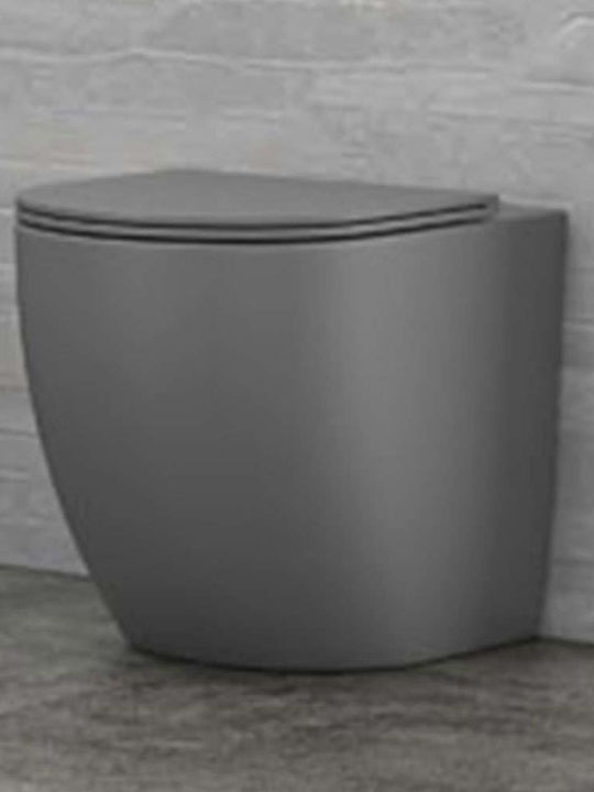Karag Milos Καπάκι Λεκάνης Slim Soft Close Πλαστικό 44x38cm Grey Matt