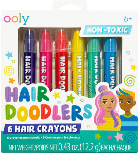 Hair Doodlers Colored Hair Pencils Set 6