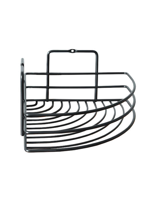 Next Ecke An der Wand montiert Badezimmerregal Metallisch 19x19x10cm Schwarz