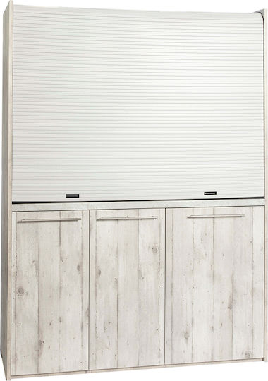 Silver ΚΣ160 Πολυκουζινάκι με Αριστερή Γούρνα 160x65x209cm Καρυδί