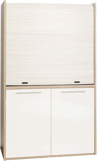 Silver ΚΣ125 Πολυκουζινάκι με Αριστερή Γούρνα 125x65x209cm Κερασί
