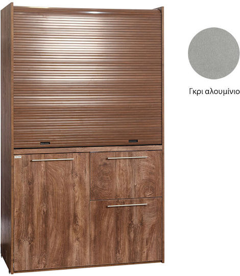 Silver KS125-FOU KS125-FOU-GRI Bucătărie Mică cu Chiuvetă Stângă 125x65x209cm Gri