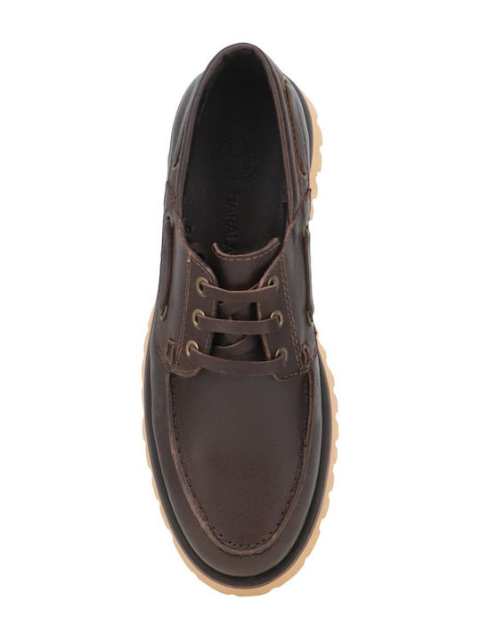 Δερμάτινα Ανδρικά Loafers σε Καφέ Χρώμα