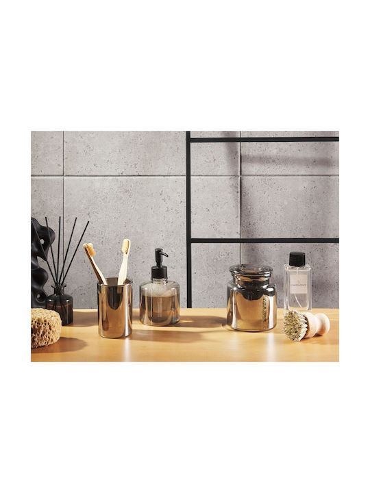Beliani Set Accesorii Baie Sticlă Gri 3buc
