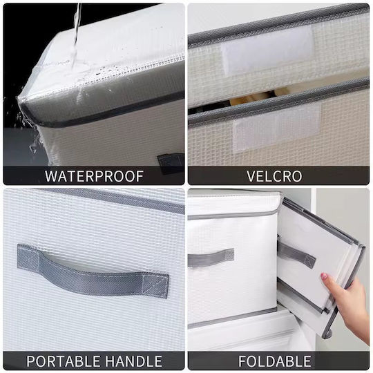 Smart Travel Storage Case for Underwear / Socks in White Color 32x32x9.5cm 1pcs