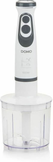 Domo Ραβδομπλέντερ με Ανοξείδωτη Ράβδο 600W Λευκό
