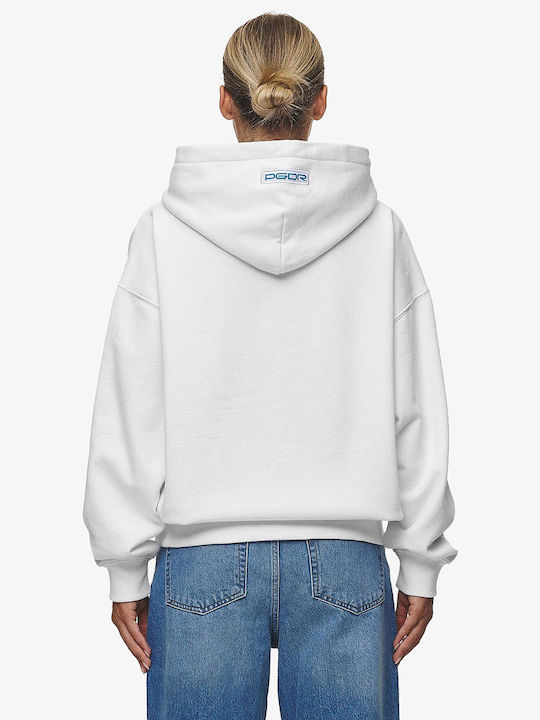 Long Women's Sweatshirt Hooded White