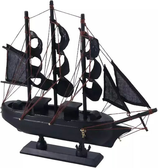 Wooden Pirate Ship Decorative 24cm