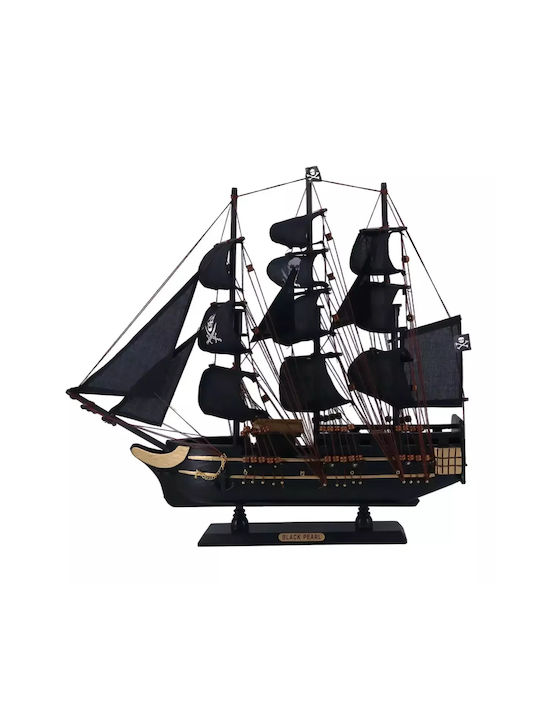 Wooden Pirate Ship Decorative Black Pearl 50cm