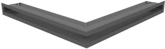 Kratki Corner Fireplace Air Shutter Gray 56x56x6cm
