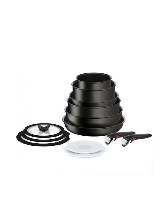 Tefal Ingenio Unlimited Cookware Set of Aluminum with Non-stick Coating Black 13pcs