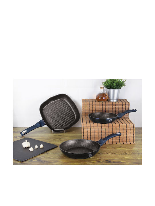 Berlinger Haus Metallic Line Pans Set of Aluminum with Non-stick Coating Aquamarine Collection 3pcs