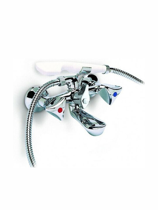 Paini Classica Bade- / Duscharmatur Badewanne Komplettes Set Silber