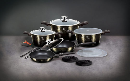 Berlinger Haus Primal Gloss Collection Kochgeschirr-Set aus Aluminium mit Antihaftbeschichtung 5 Stück
