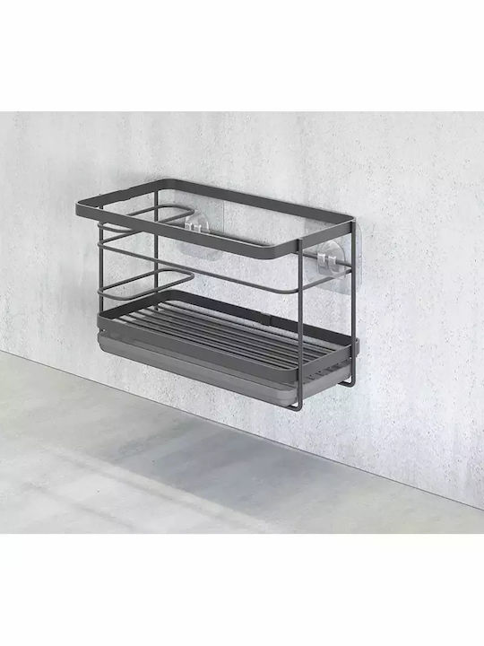Metaltex Στραγγιστήρι για Μαχαιροπίρουνα Μεταλλικό Μαύρο 22x13x14cm