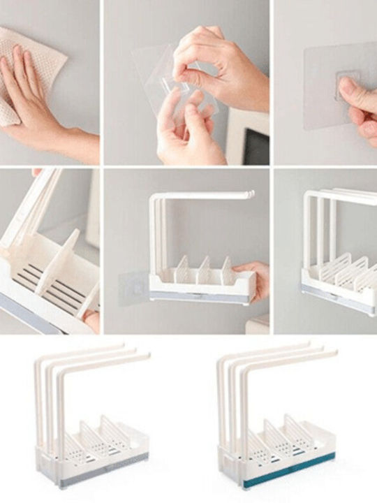 Plastic White Kitchen Sink Organizer Base 23.5x11x24.5cm