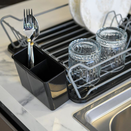 Max Home Στραγγιστήρι Νεροχύτη Μεταλλικό Γκρι 47x32x11.5cm