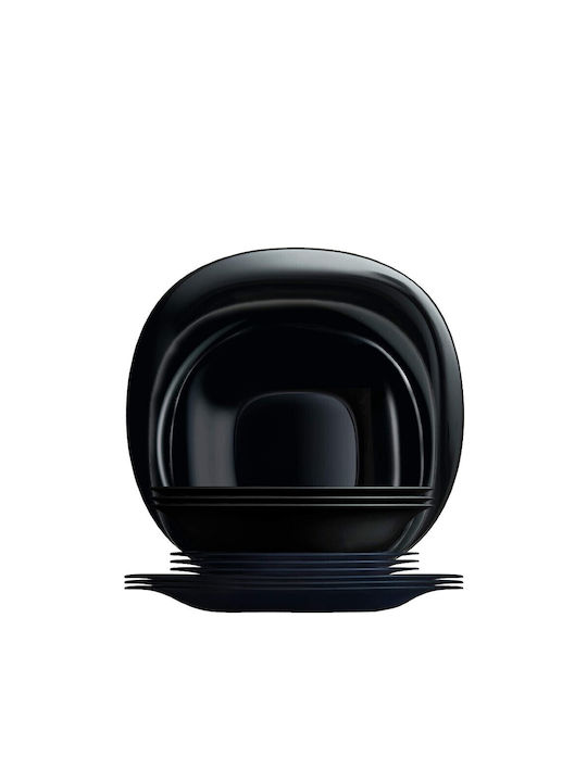Luminarc Carine Black Porcelain Dinnerware Set 18pcs