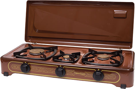 Thermogas Pn33 Επιτραπέζια Εστία Υγραερίου Τριπλή Καφέ