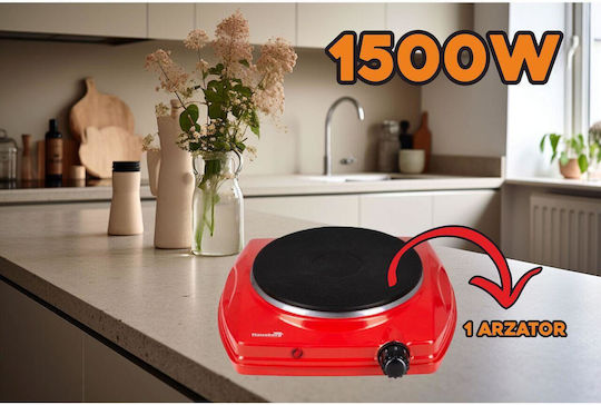 Hausberg Enamel Countertop Single Burner Red