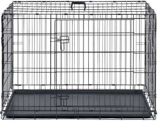 Pethaus Dog Wire Cage Small with 2 Doors Black 75.5x47.5x54cm