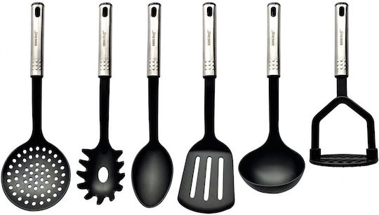 KING Hoff Inox Cooking Utensil Set with Base Brown