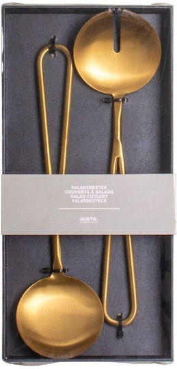 Marva Metallic Serving Utensil Set Gold Gusta 2pcs