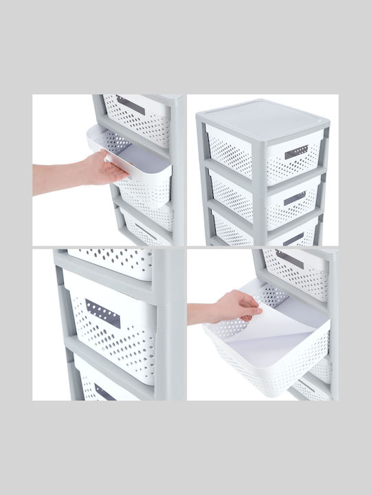 Curver Тролей Кухненски Пластмасов 4 Местен Бял 36x30x69см