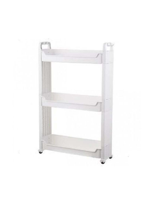 ForHome Kitchen Trolley Plastic White 55x14x80cm