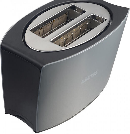 Albatros Confort Φρυγανιέρα 2 Θέσεων 800W Γκρι