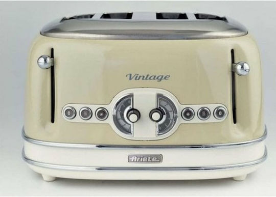 Ariete Vintage Φρυγανιέρα 4 Θέσεων 1600W Μπεζ