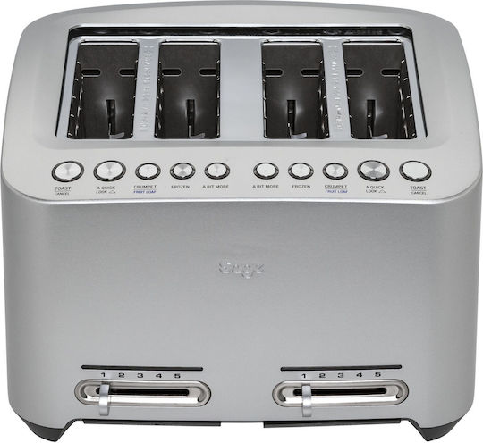 Sage The Smart Toast Φρυγανιέρα 4 Θέσεων 1900W Γκρι