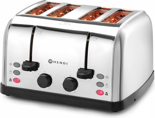 Hendi Φρυγανιέρα 4 Θέσεων 1800W Inox