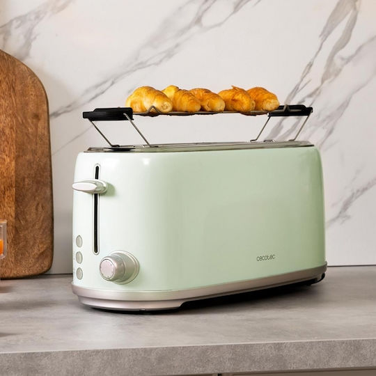 Cecotec Toast&Taste 1600 Retro Double Toaster 2 Slots 1630W Turquoise