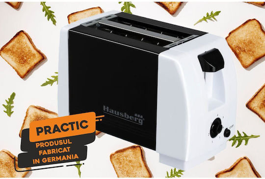 Hausberg Φρυγανιέρα 2 Θέσεων 750W Μαύρη