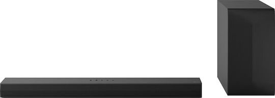 LG S60T Soundbar 3.1 Bluetooth and HDMI 340W with Wireless Subwoofer and Remote Control Black