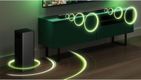 Philips 320w 2.1 Bluetooth Soundbar 2.1 Bluetooth και HDMI 320W με Ασύρματο Subwoofer και Τηλεχειριστήριο Γκρι