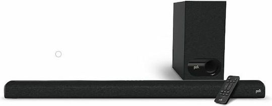 Polk Audio Signa S3 Soundbar 2.1 Bluetooth, HDMI und Wi-Fi 160W mit kabellosem Subwoofer und Fernbedienung Schwarz